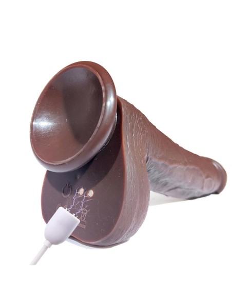 Severo Dildo Realista Turbo Shaking Thrusting Rotacion 360º Control Remoto Efecto Calor