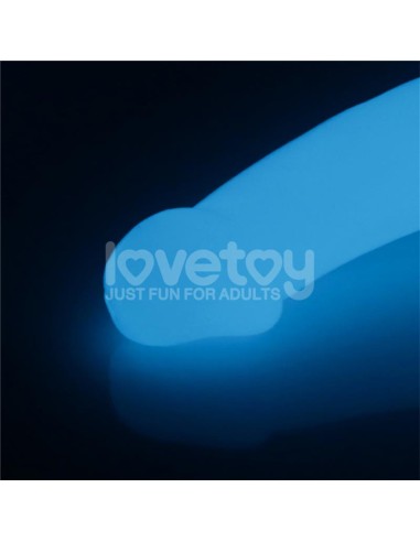 Dildo doble Lumino Play Luz Azul 105