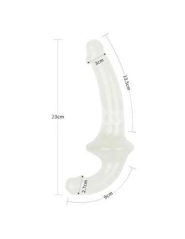 Dildo doble Lumino Play Luz Azul 105