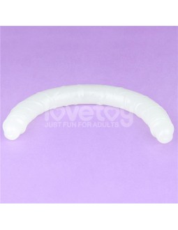 Dildo Doble Lumino Luz Azul 185 2