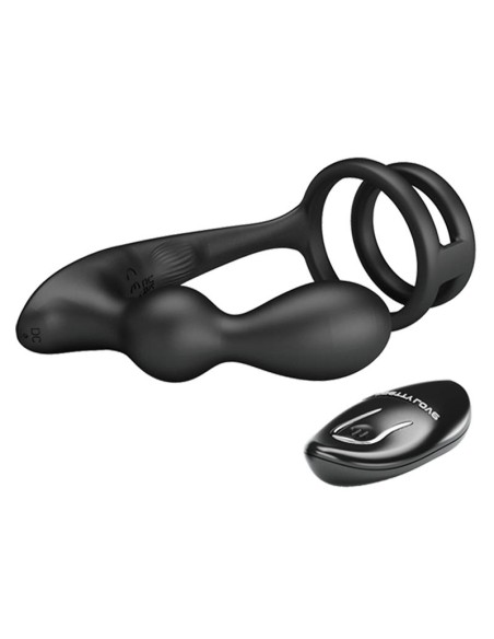 Marshall Plug Anal con Vibracion y Anillo para el Pene y Testiculos