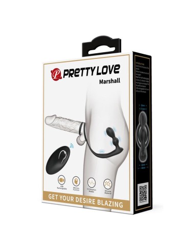 Marshall Plug Anal con Vibracion y Anillo para el Pene y Testiculos