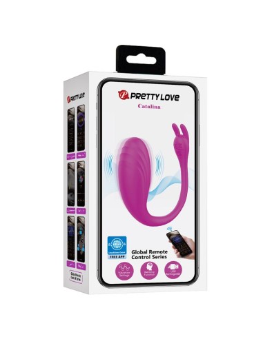 Catalina Huevo Vibrador con APP Rosa