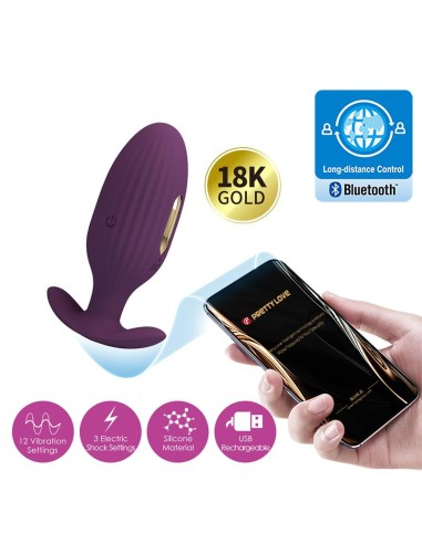Jefferson Plug Anal con Vibracion y Electroshock con APP