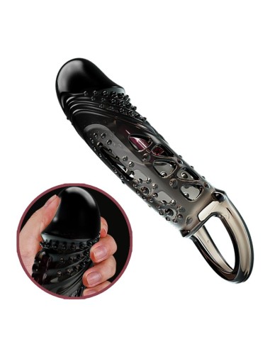 Funda para el Pene con vibracon Negro