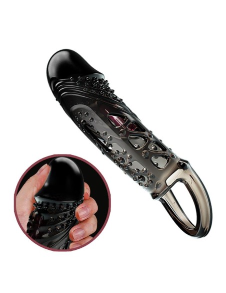 Funda para el Pene con vibracon Negro