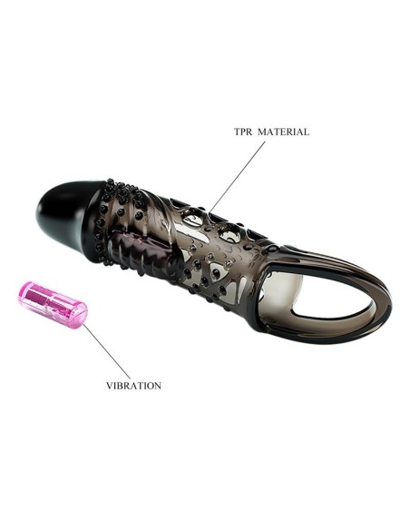 Funda para el Pene con vibracon Negro