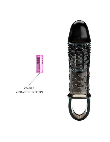 Funda para el Pene con vibracon Negro