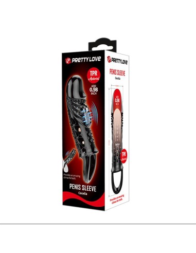 Funda para el Pene con vibracon Negro