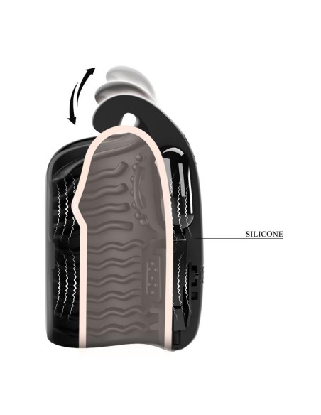 Black Glans Trainer Masturbador Manual con Vibracion