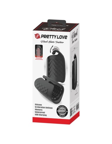 Black Glans Trainer Masturbador Manual con Vibracion