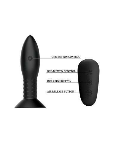 Plug Anal Inflable con Vibracion y Rotacion Control Remoto Mr Play