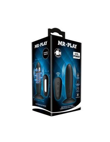 Mr Play Plug Anal con Vibracion y Control Remoto USB