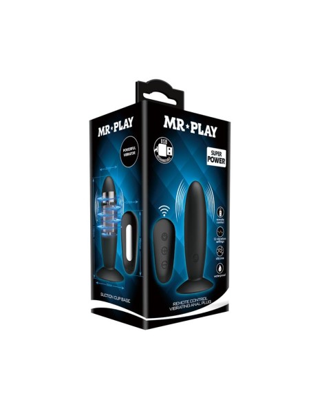 Mr Play Plug Anal con Vibracion y Control Remoto USB