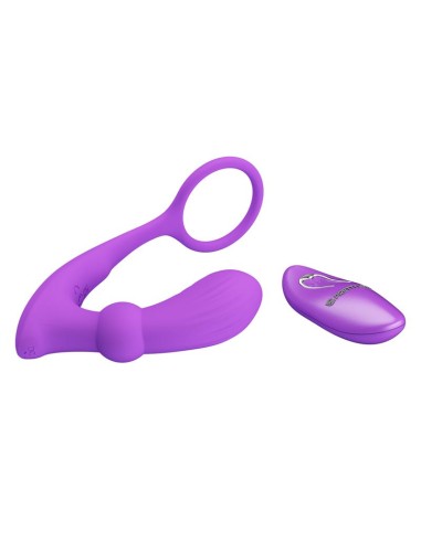 Warren Plug Anal y Anillo para el Pene con Vibracion y Pulsacion a Control Remoto