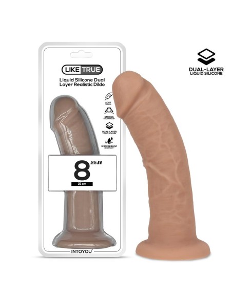 Dildo Realista Silicona Liquida Dual Layer 825