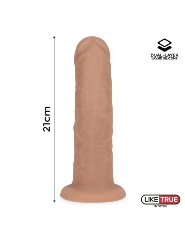 Dildo Realista Silicona Liquida Dual Layer 825