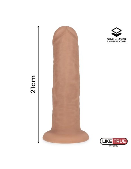 Dildo Realista Silicona Liquida Dual Layer 825