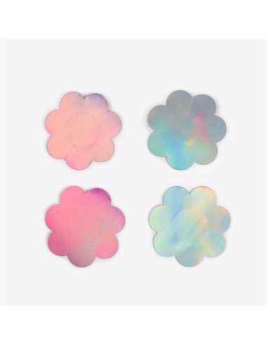 Wow Boobs Cubre Pezones Flores Holograficos