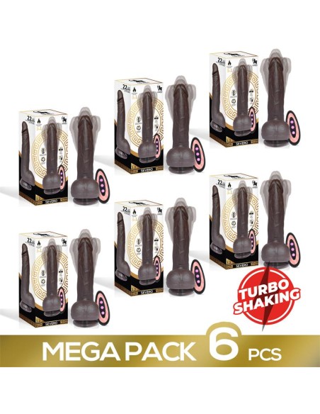 Pack de 6 Severo Dildo Realista Turbo Shaking Thrusting Rotacion 360º y control Remoto