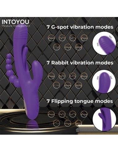 Triya Vibrador con Lengua Flipping y Cadena Anal
