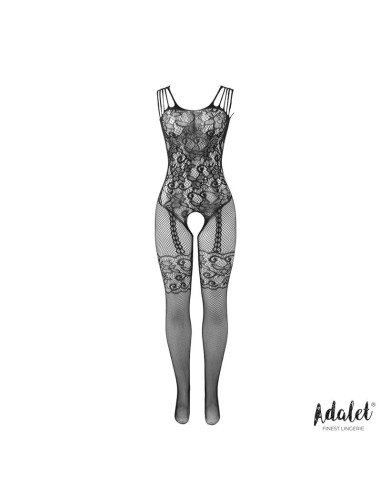 Lana Bodystocking Entrepierna Abierta y Patron Floral