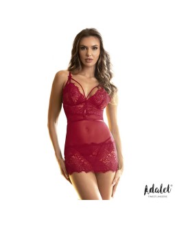 Zoe Babydoll Espalda Abierta y Tanga Rojo