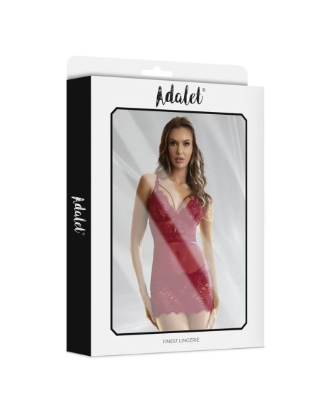 Zoe Babydoll Espalda Abierta y Tanga Rojo