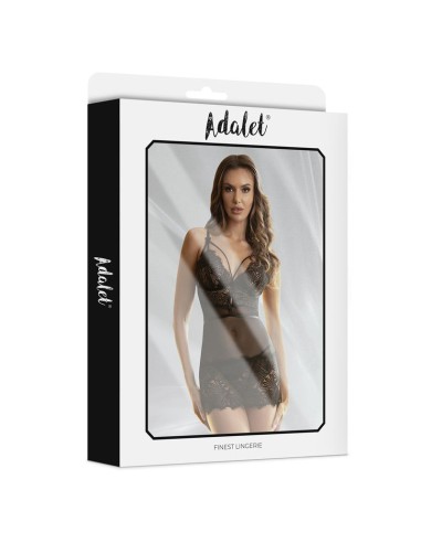 Lila Babydoll Espalda Abierta y Tanga