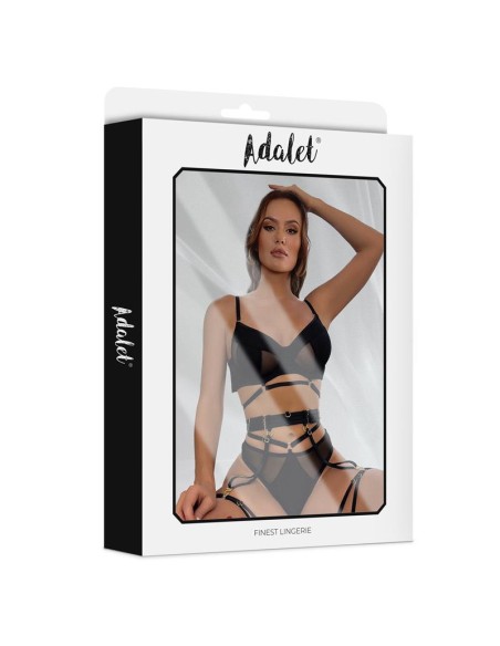 Ellie Set Sujetador Tanga Liguero y Ligas