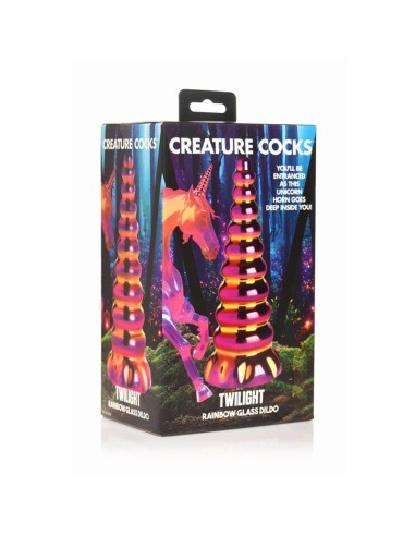 Dildo de Vidro de Borosilicato Twilinght Rainbow